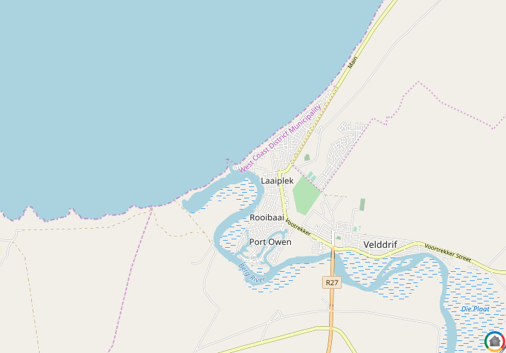 Map location of Laaiplek